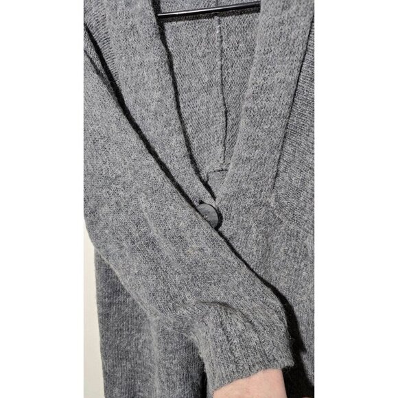 Chiaramente Cardigan XL Alpaca Wool Blend Gray Button Italian Made Lagenlook - Picture 11 of 11